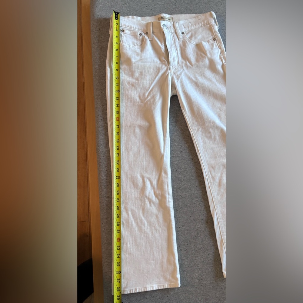 MADEWELL Kick Out Crop White Jeans, size 27, used good condition - Picture 6 of 8